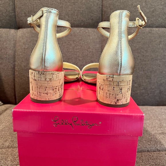 Lilly Pulitzer cork block heel sandals - Picture 6 of 14